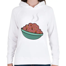 PRINTFASHION Chilis bab - Női kapucnis pulóver - Fehér