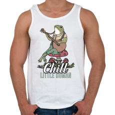 PRINTFASHION Chill frog - Férfi atléta - Fehér