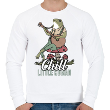 PRINTFASHION Chill frog - Férfi pulóver - Fehér férfi pulóver, kardigán