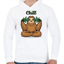 PRINTFASHION Chill - Lajháros - Férfi kapucnis pulóver - Fehér férfi pulóver, kardigán