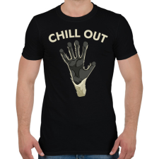 PRINTFASHION CHILL OUT - Férfi póló - Fekete férfi póló