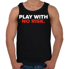 PRINTFASHION Chill out if u PLAY - Férfi atléta - Fekete