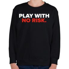 PRINTFASHION Chill out if u PLAY - Gyerek pulóver - Fekete