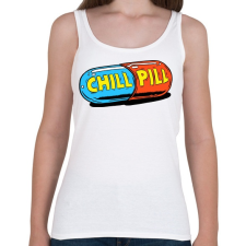 PRINTFASHION Chill Pill - Női atléta - Fehér női trikó