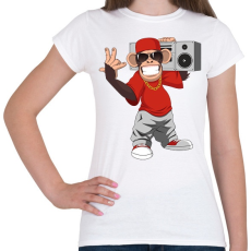 PRINTFASHION Chimpanzee - Női póló - Fehér