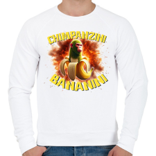 PRINTFASHION Chimpanzini Bananini - Férfi pulóver - Fehér férfi pulóver, kardigán