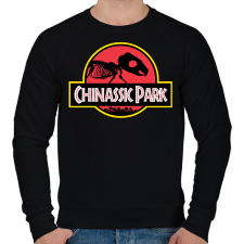 PRINTFASHION Chinassic Park - Férfi pulóver - Fekete férfi pulóver, kardigán