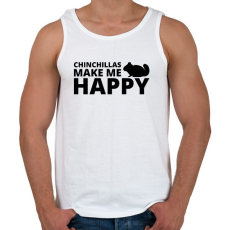 PRINTFASHION Chinchillas make me happy - Férfi atléta - Fehér