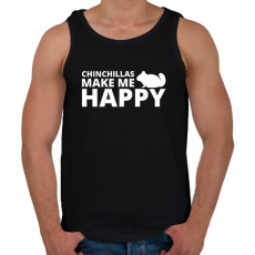 PRINTFASHION Chinchillas make me happy - Férfi atléta - Fekete