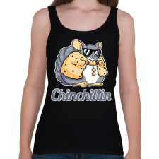 PRINTFASHION Chinchillin - Női atléta - Fekete női trikó