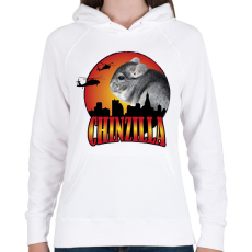 PRINTFASHION Chinzilla - Női kapucnis pulóver - Fehér