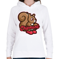 PRINTFASHION Chipmunk - Női kapucnis pulóver - Fehér
