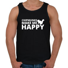 PRINTFASHION Chipmunks make me happy - Férfi atléta - Fekete
