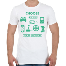 PRINTFASHION choose your weapon - Férfi póló - Fehér férfi póló