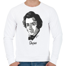 PRINTFASHION Chopin - Férfi pulóver - Fehér