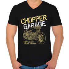 PRINTFASHION chopper - Férfi V-nyakú póló - Fekete férfi póló