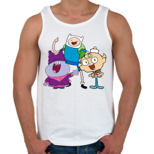 PRINTFASHION Chowder,Finn és Nyomi - Férfi atléta - Fehér atléta, trikó