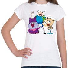 PRINTFASHION Chowder,Finn és Nyomi - Női póló - Fehér női póló