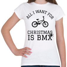 PRINTFASHION CHRISTMAS BMX - Női póló - Fehér női póló