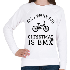 PRINTFASHION CHRISTMAS BMX - Női pulóver - Fehér