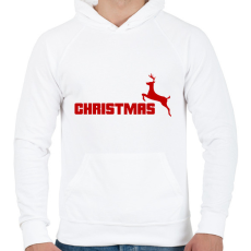 PRINTFASHION CHRISTMAS - Férfi kapucnis pulóver - Fehér