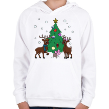 PRINTFASHION Christmas - Gyerek kapucnis pulóver - Fehér gyerek pulóver, kardigán