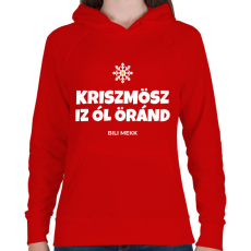 PRINTFASHION CHRISTMAS IS ALL AROUND - Női kapucnis pulóver - Piros