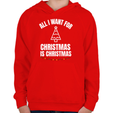 PRINTFASHION CHRISTMAS IS CHRISTMAS - Gyerek kapucnis pulóver - Piros gyerek pulóver, kardigán