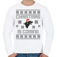PRINTFASHION Christmas is coming Trónok harca - Férfi pulóver - Fehér