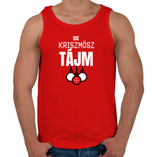 PRINTFASHION CHRISTMAS TIME - Férfi atléta - Piros atléta, trikó
