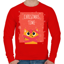 PRINTFASHION CHRISTMAS TIME - Férfi pulóver - Piros férfi pulóver, kardigán
