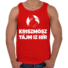PRINTFASHION CHRISTMAS TIME IS HERE - Férfi atléta - Piros atléta, trikó