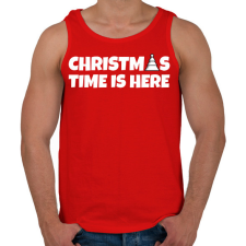 PRINTFASHION CHRISTMAS TIME IS HERE - Férfi atléta - Piros atléta, trikó