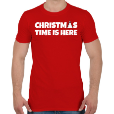 PRINTFASHION CHRISTMAS TIME IS HERE - Férfi póló - Piros