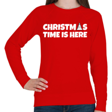 PRINTFASHION CHRISTMAS TIME IS HERE - Női pulóver - Piros női pulóver, kardigán