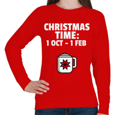 PRINTFASHION CHRISTMAS TIME - Női pulóver - Piros