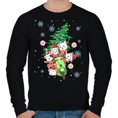 PRINTFASHION Christmas Vespa - Férfi pulóver - Fekete