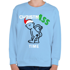 PRINTFASHION ChristmASS - Gyerek pulóver - Világoskék