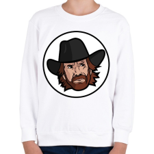 PRINTFASHION Chuck Norris - Gyerek pulóver - Fehér gyerek pulóver, kardigán