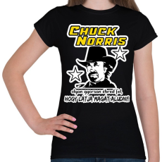 PRINTFASHION Chuck Norris látja magát aludni - Női póló - Fekete