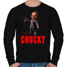 PRINTFASHION CHUCKY - Férfi pulóver - Fekete férfi pulóver, kardigán