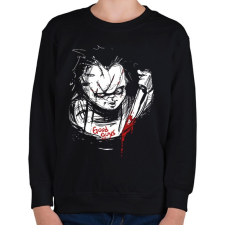 PRINTFASHION Chucky - Gyerek pulóver - Fekete gyerek pulóver, kardigán