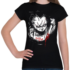 PRINTFASHION Chucky - Női póló - Fekete