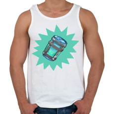 PRINTFASHION Chug Jug - Férfi atléta - Fehér