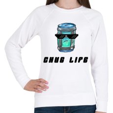 PRINTFASHION Chug Life - Fortnite - Női pulóver - Fehér