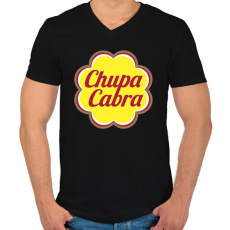 PRINTFASHION Chupacabra - Férfi V-nyakú póló - Fekete