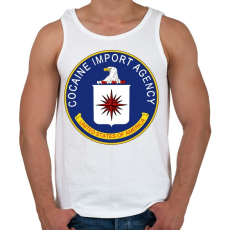 PRINTFASHION CIA cocain import agency - Férfi atléta - Fehér