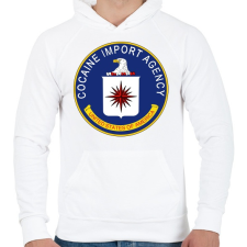 PRINTFASHION CIA cocain import agency - Férfi kapucnis pulóver - Fehér férfi pulóver, kardigán