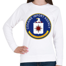 PRINTFASHION CIA cocain import agency - Női pulóver - Fehér
