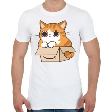 PRINTFASHION Cica a dobozban - Férfi póló - Fehér